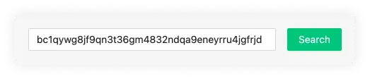 An input field with a search bar to search for a wallet address proof
